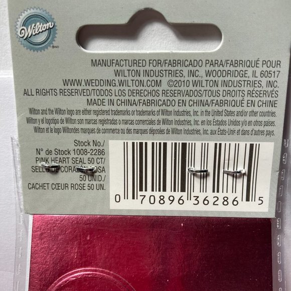 Double Heart Seals Pink Stickers for Cards Crafts - Picture 5 of 13